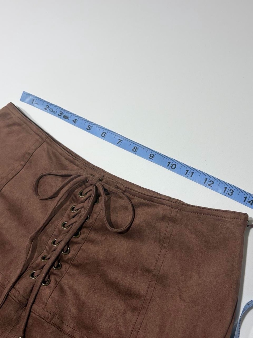 Jacquie The Label Faux Suede Lace-Up Midi Skirt - Picture 6 of 8